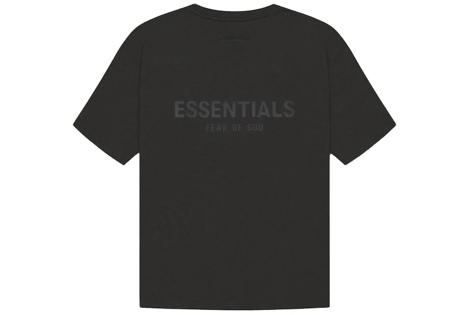 Fear of God Essentials Tee SS22 Front & Back Stretch Limo Black