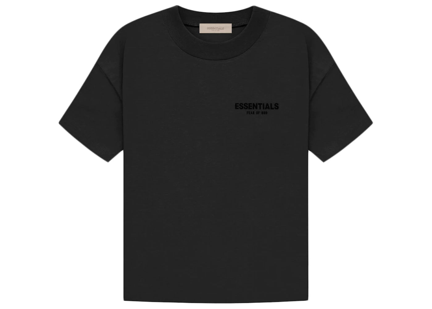 Fear of God Essentials Tee SS22 Front & Back Stretch Limo Black