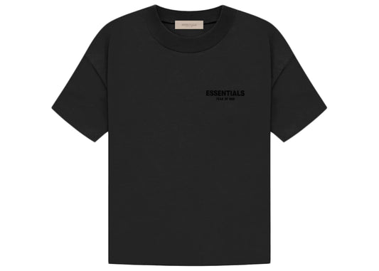 Fear of God Essentials Tee SS22 Front & Back Stretch Limo Black